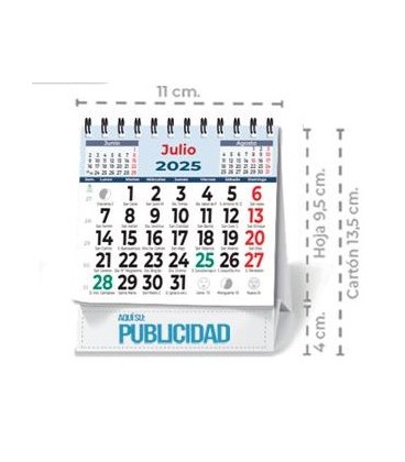 Calendario pequeño (w-o) 11x13.5 cm